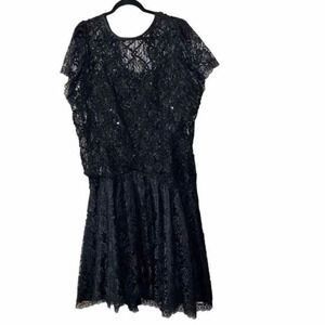 Vintage 90s Shuet Young for HW Collections‎ ribbon lace dress